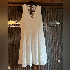 *NEW* White Lacey Knee Length Dress